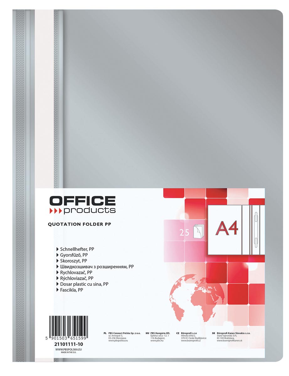 OFFICE products - snelhechtmap, grijs