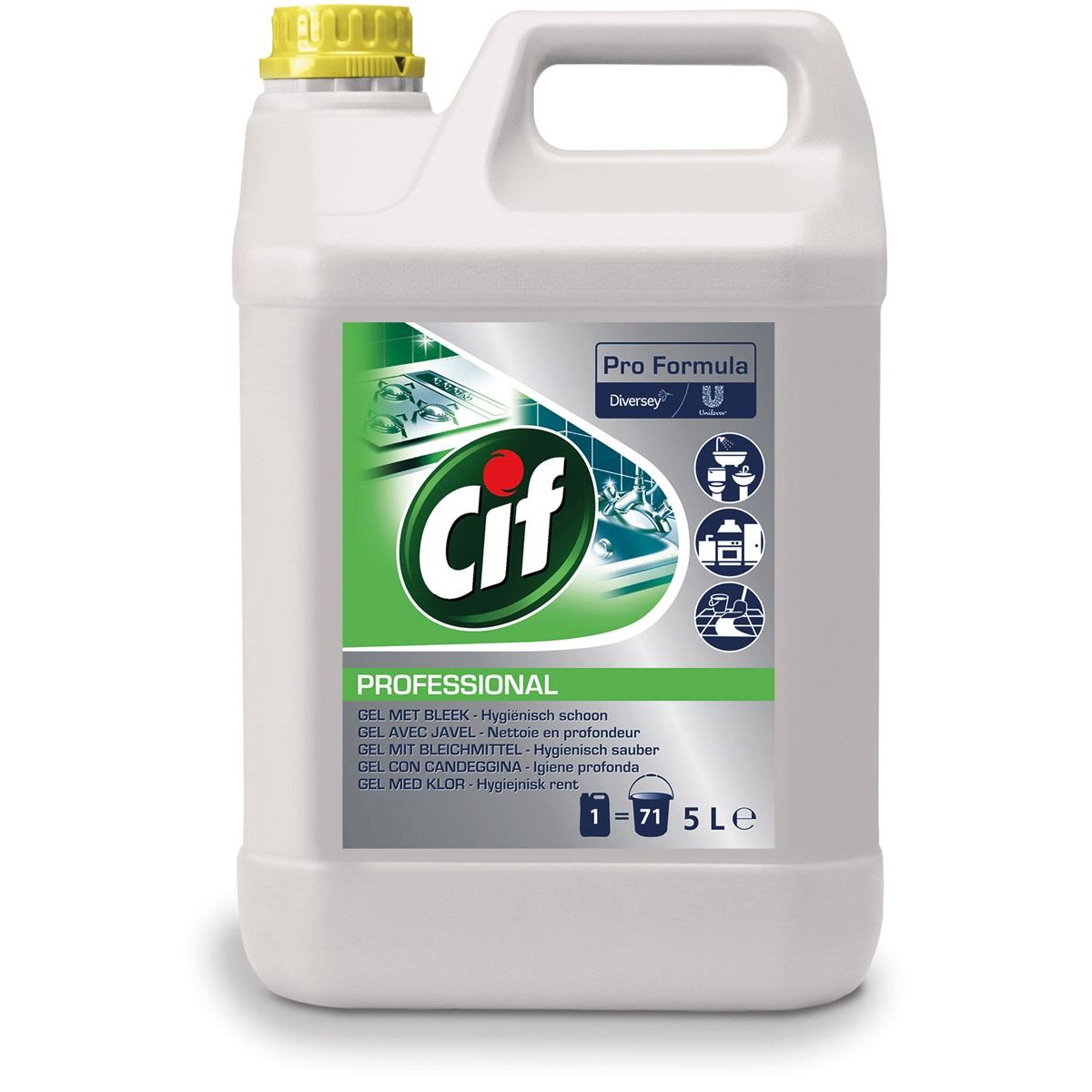 Cif - Professioneller Allzweckreiniger mit Bleichmittel, 5 l Flasche