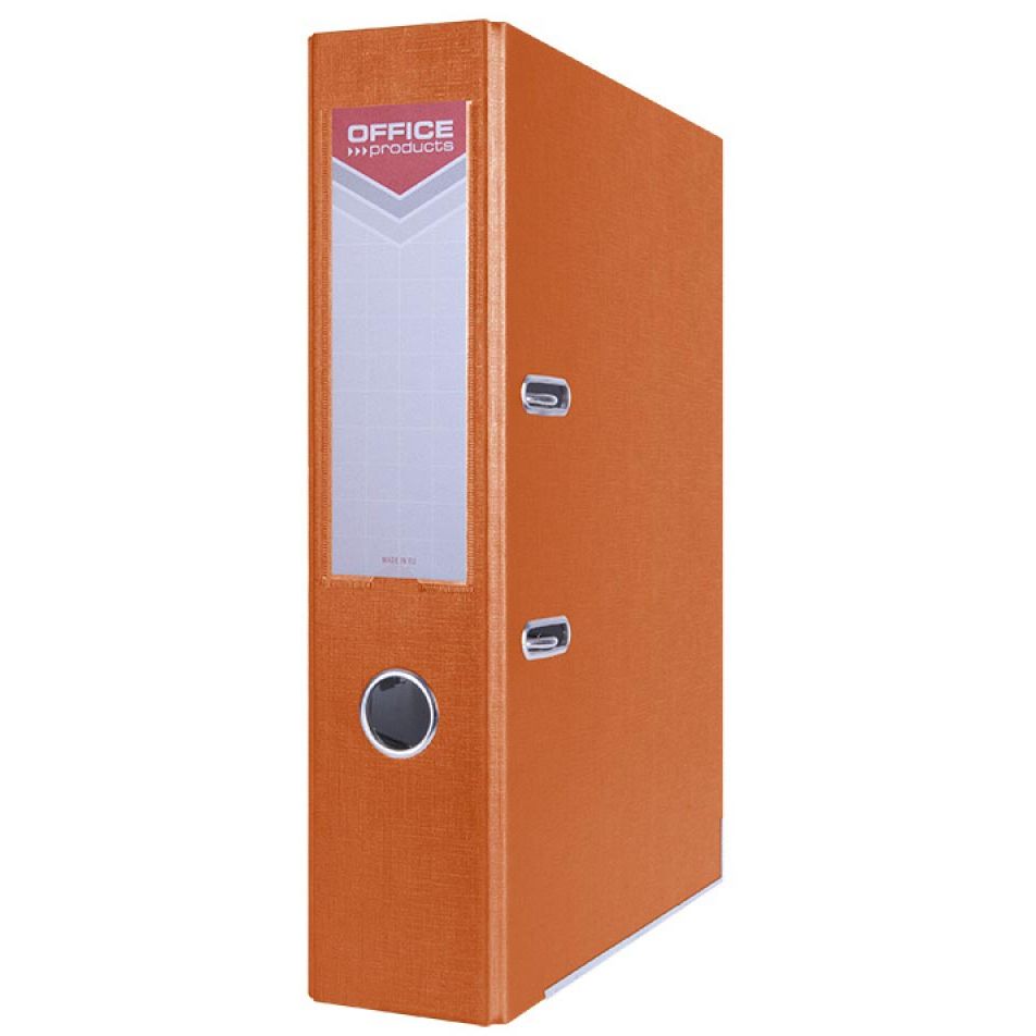 OFFICE products - ordner, voor A4, uit karton, rug van 7,5 cm, oranje
