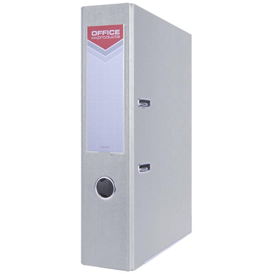 OFFICE products - ordner, voor A4, uit karton, rug van 7,5 cm, grijs