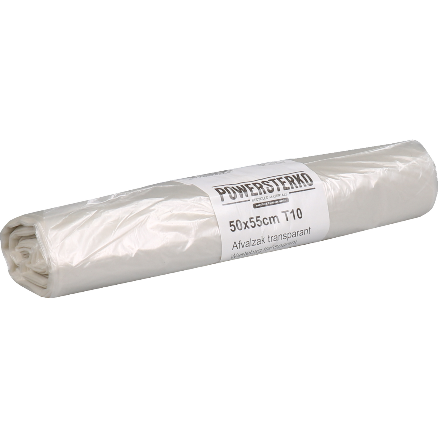 PowerSterko - Afvalzak | Gerecycled LDPE | 50x55cm | T10 | transparant | 1500 stuks