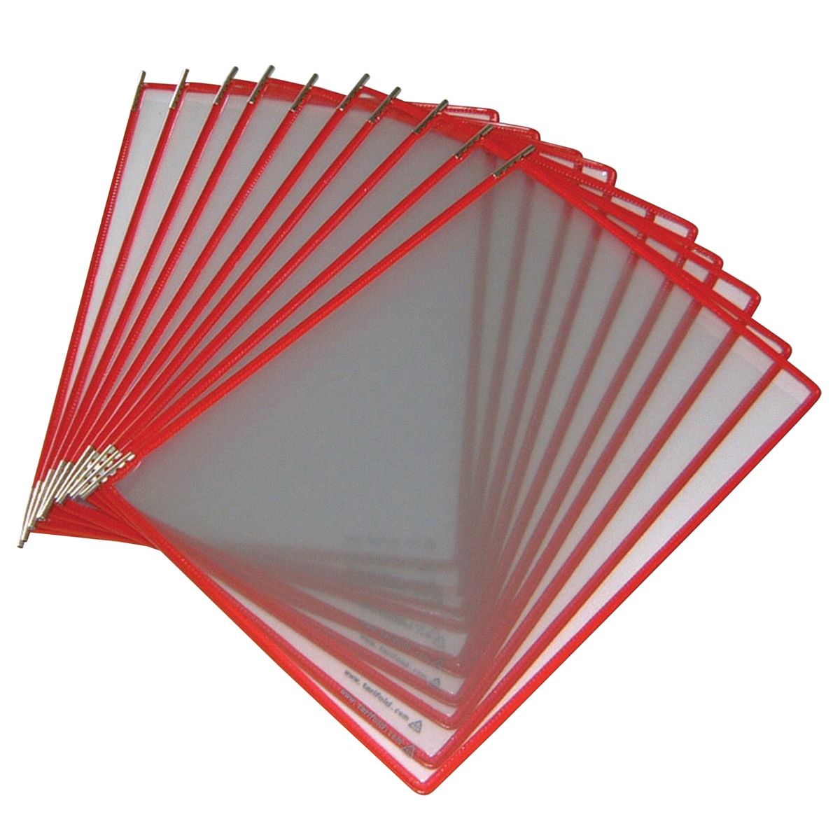Tarifold Display - Panneau de visualisation A4 vertical rouge 10 pièces