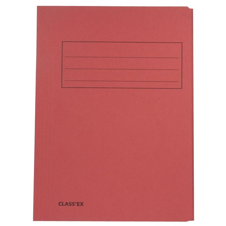 Classex - Classeur Class'ex, 3 rabats pi 23,7 x 32 cm (pour pi A4), cerise