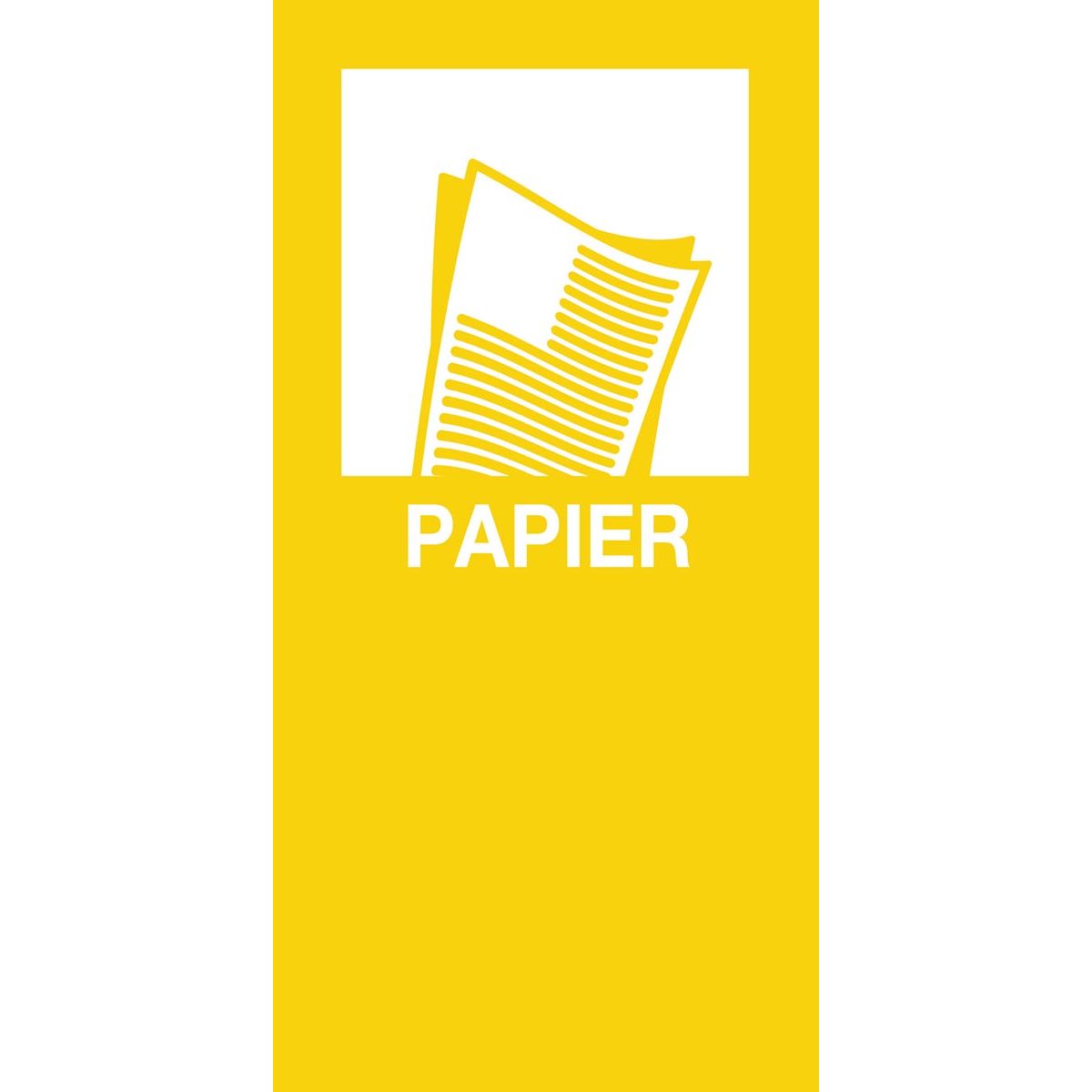 V-part - autocollant magnétique PAPIER, jaune