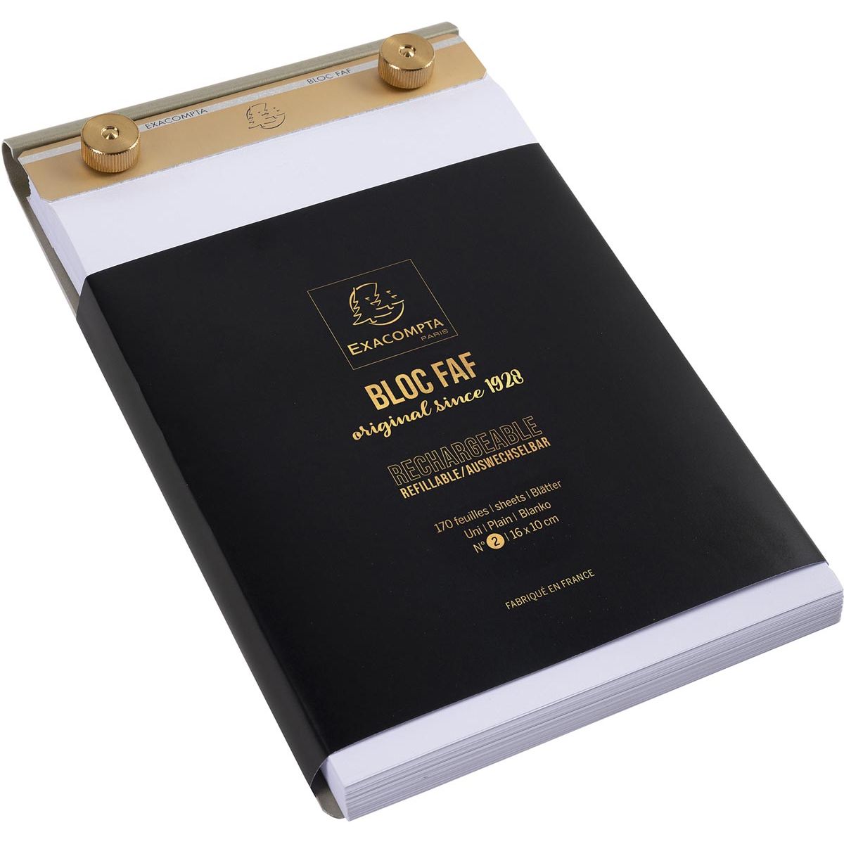 Exacompta - bloc-notes FN°2, vierge, pi 16 x 10 cm