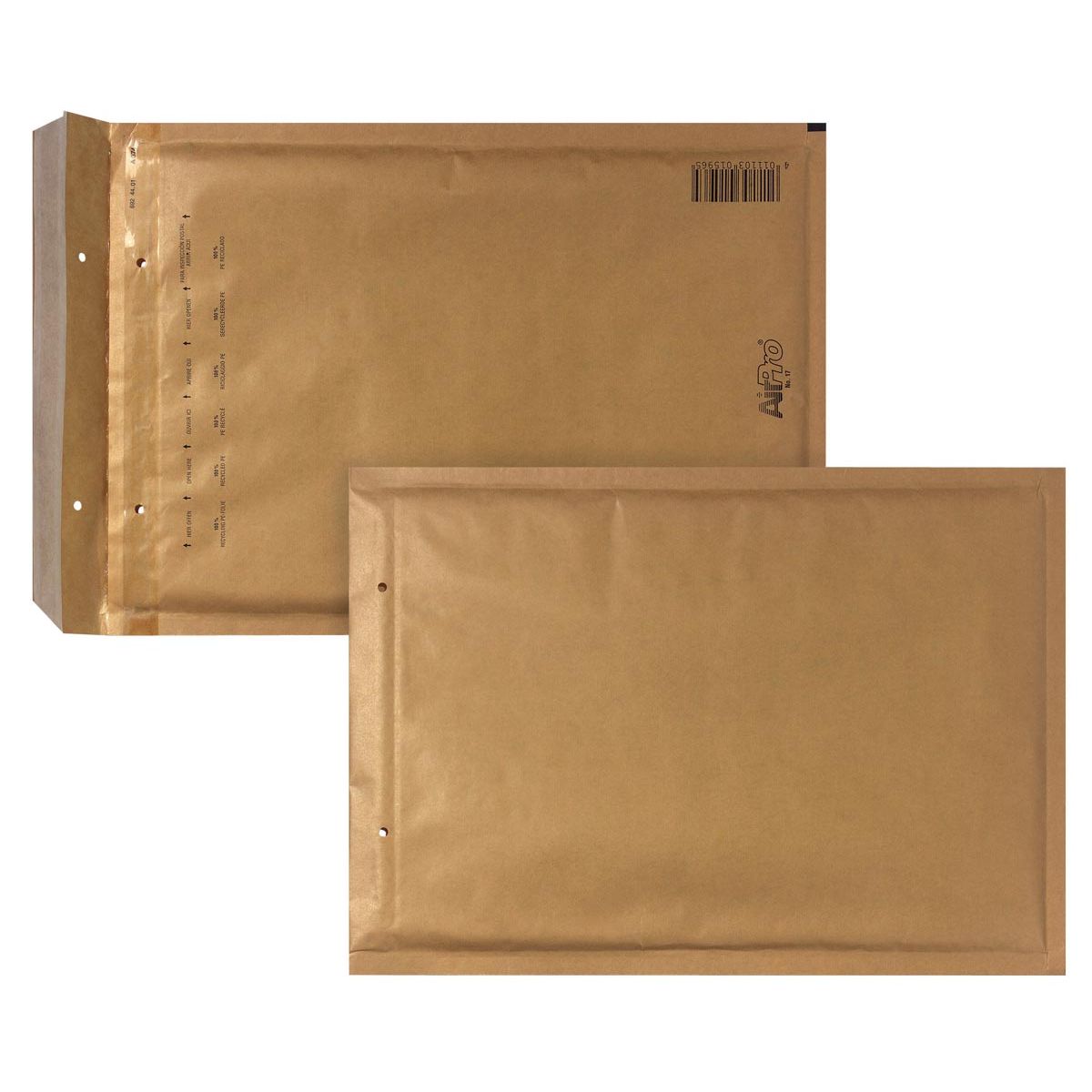 Airpro - Bong luchtkussenenveloppen, ft 180 x 265 mm, met stripsluiting, doos van 100 stuks, bruin