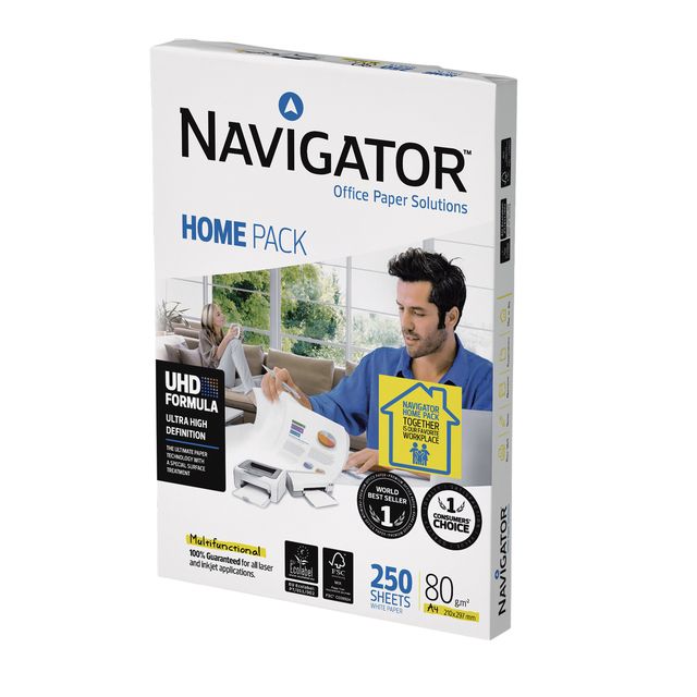 Navigator - Papier à copier Homepack A4 80gr blanc 250 feuilles | 10 pièces