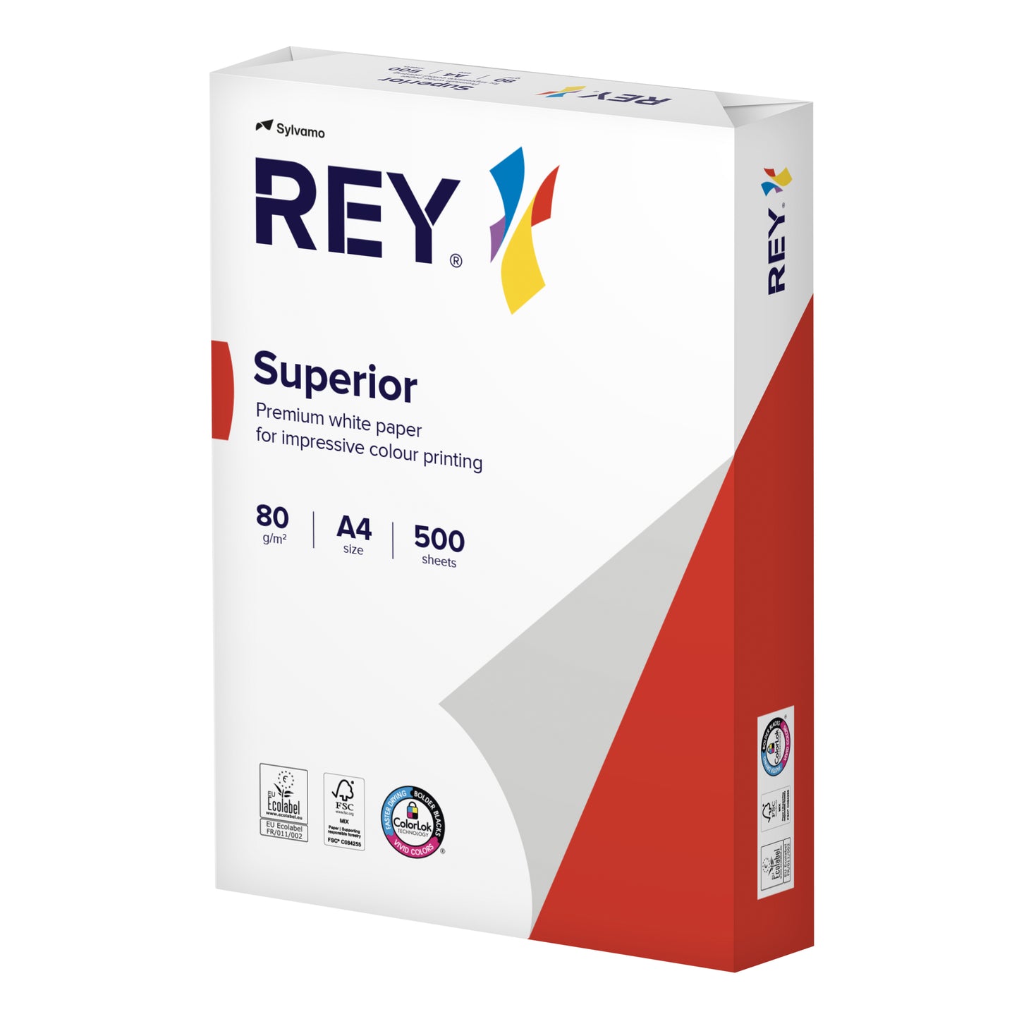 Rey - Kopierpapier Superior A4 80gr weiß 500 Blatt | 5 Stück