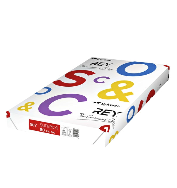 Rey - Papier à copier supérieur a3 80gr blanc | 5 pièces