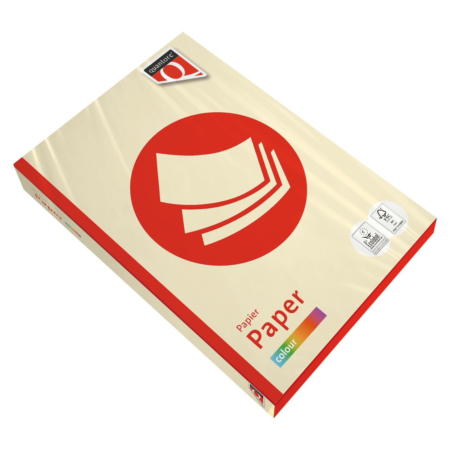 Quantore - Kopierpapier Farbe A4 160gr Elfenbein 250 Blatt | 5 Stück