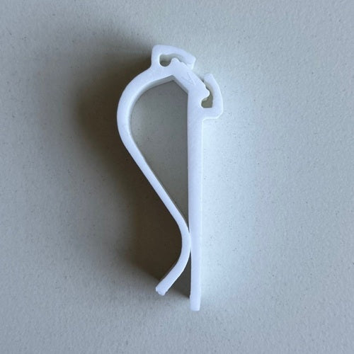 Klika - Pince à balance universelle coudée blanche 10 pièces