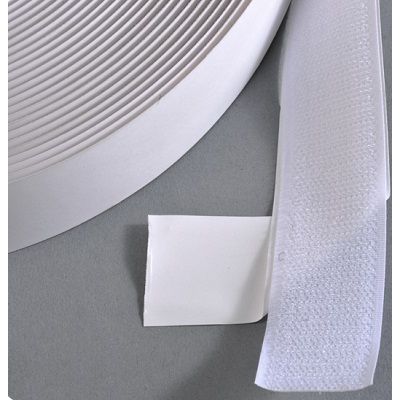 Klika - Klittenband klevend 38mm wit haak 25 m