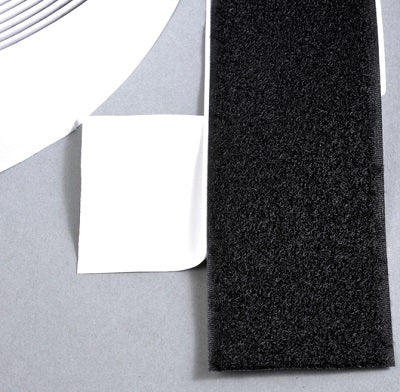 Klika - Adhésif Velcro 50mm boucle noire 25m 3 pièces