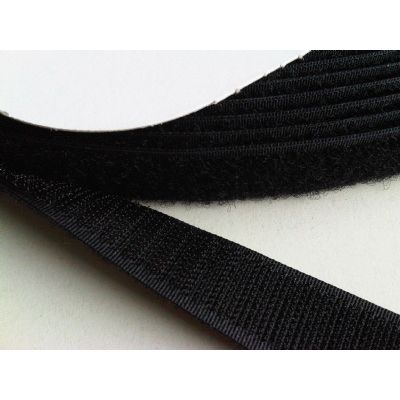 Klika - Bande Velcro 38mm noire -dos à dos- 25m 3 pièces