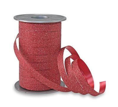 Klika - Poly glitter rood 100 meter breedte 10