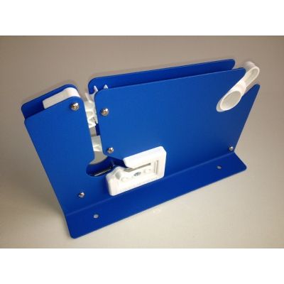 Klika - Beutelverschließer aus Metall, blau, mit Klinge 12 mm