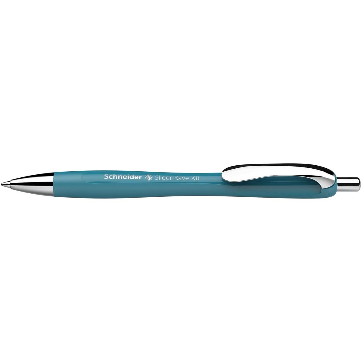 Schneider - balpen Slider Rave, extra breed, blauwe inkt, teal