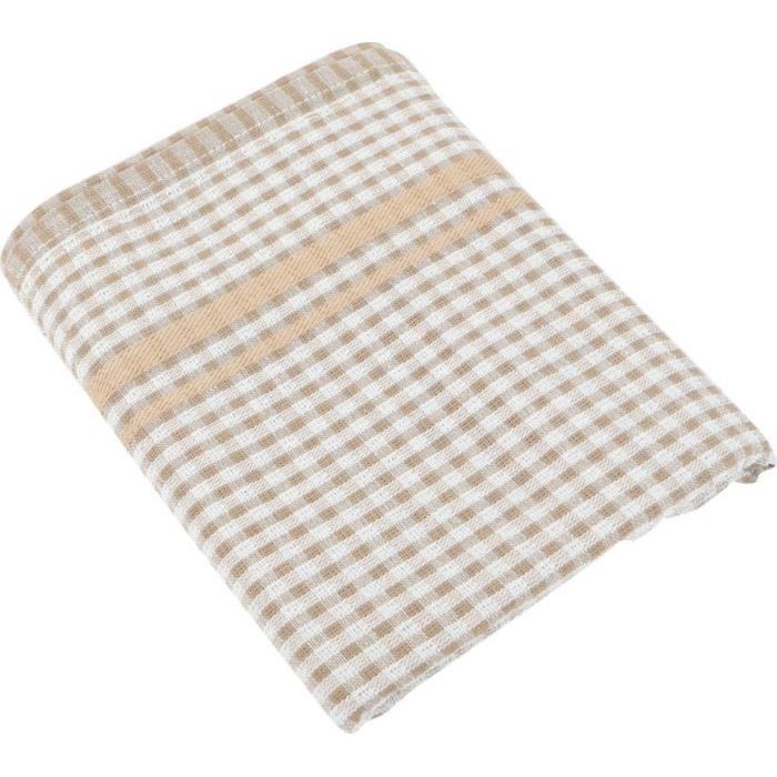Klika - Serviette, ft 50 x 70 cm, gaufrée, beige, lot de 3