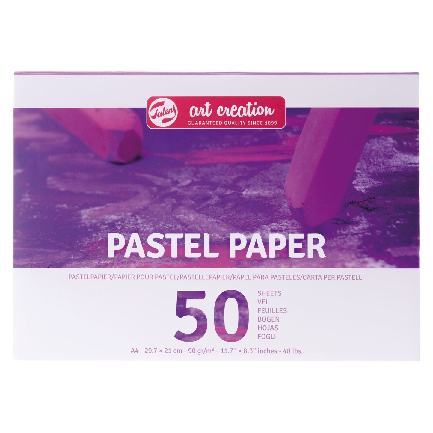 Talens Art Creation - telpapier Art Creation 50 witte vellen 90gr 297x210mm paars | 3 stuks