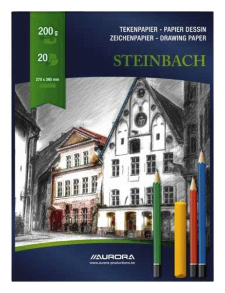 Aurora - Zeichenblock 27x36cm 20 Blatt 200 Gramm Steinbach-Papier