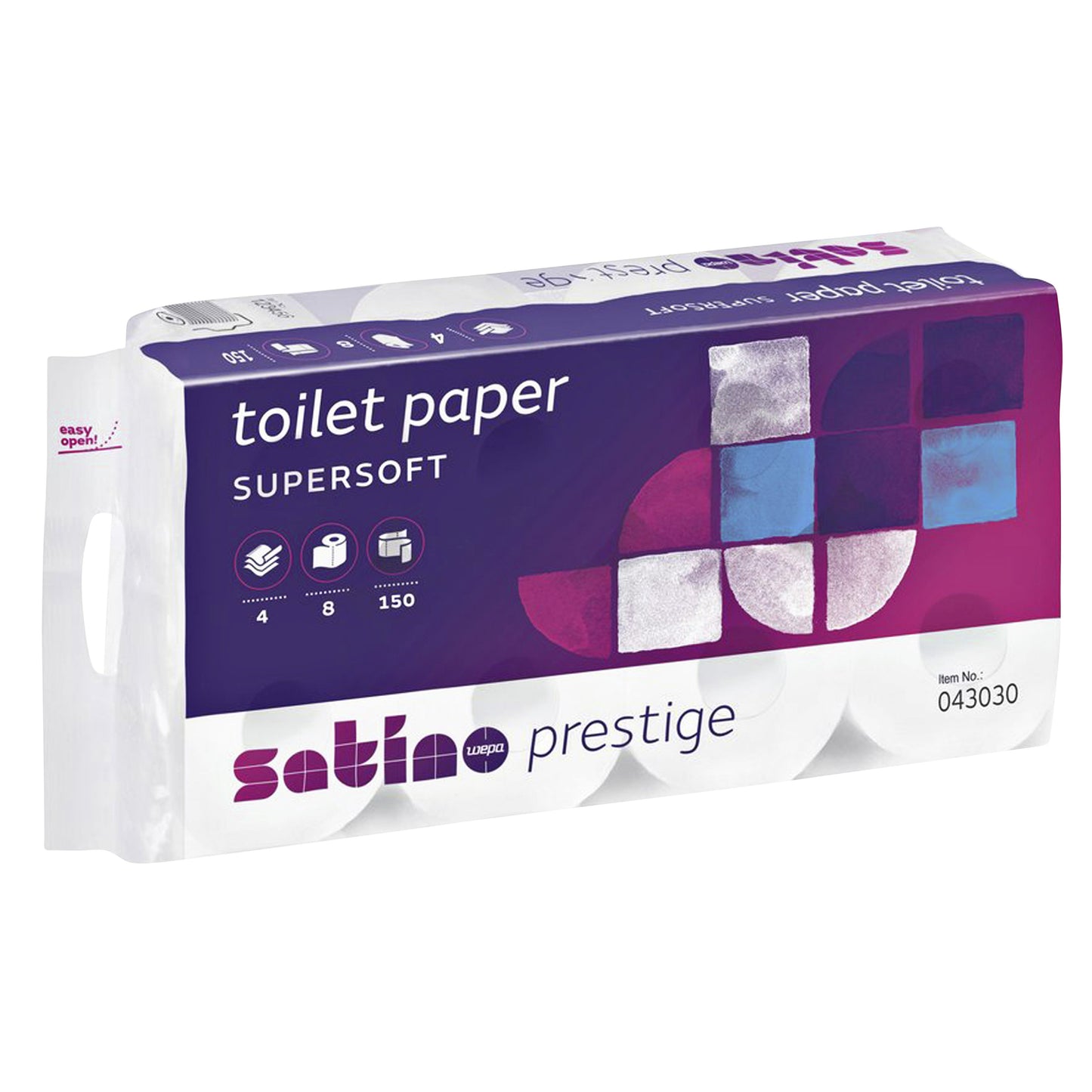 Satino by WEPA - Toiletpapier Satino MT1 Prestige 4-laags 150 vel wit 043030