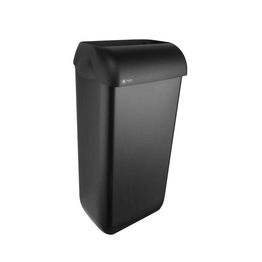 BlackSatino - Afvalbak open inworp 23 liter zwart 331830