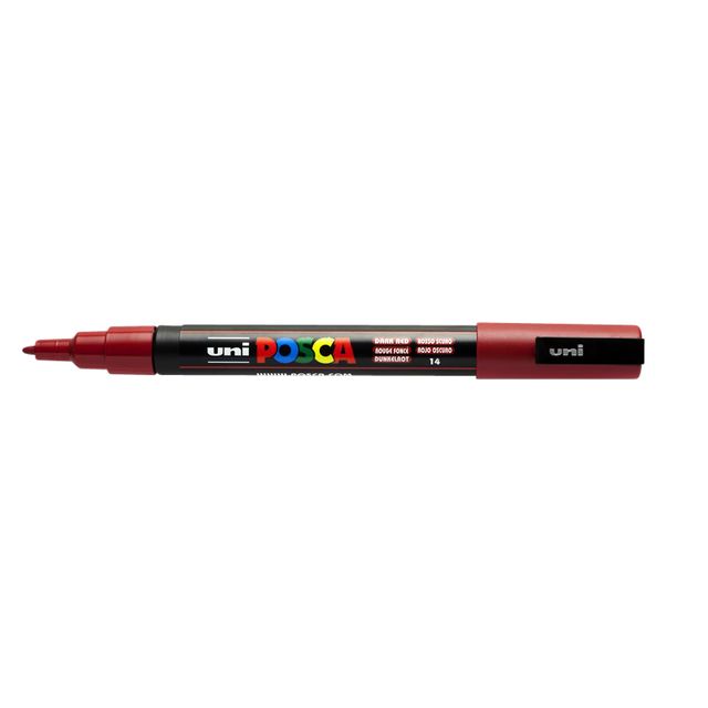 Posca - Paintmarker uni pc3m f donkerrood | 6 stuks