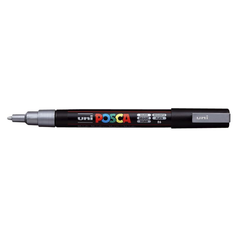Posca - Paintmarker Uni PCfine silber | 12 Stück