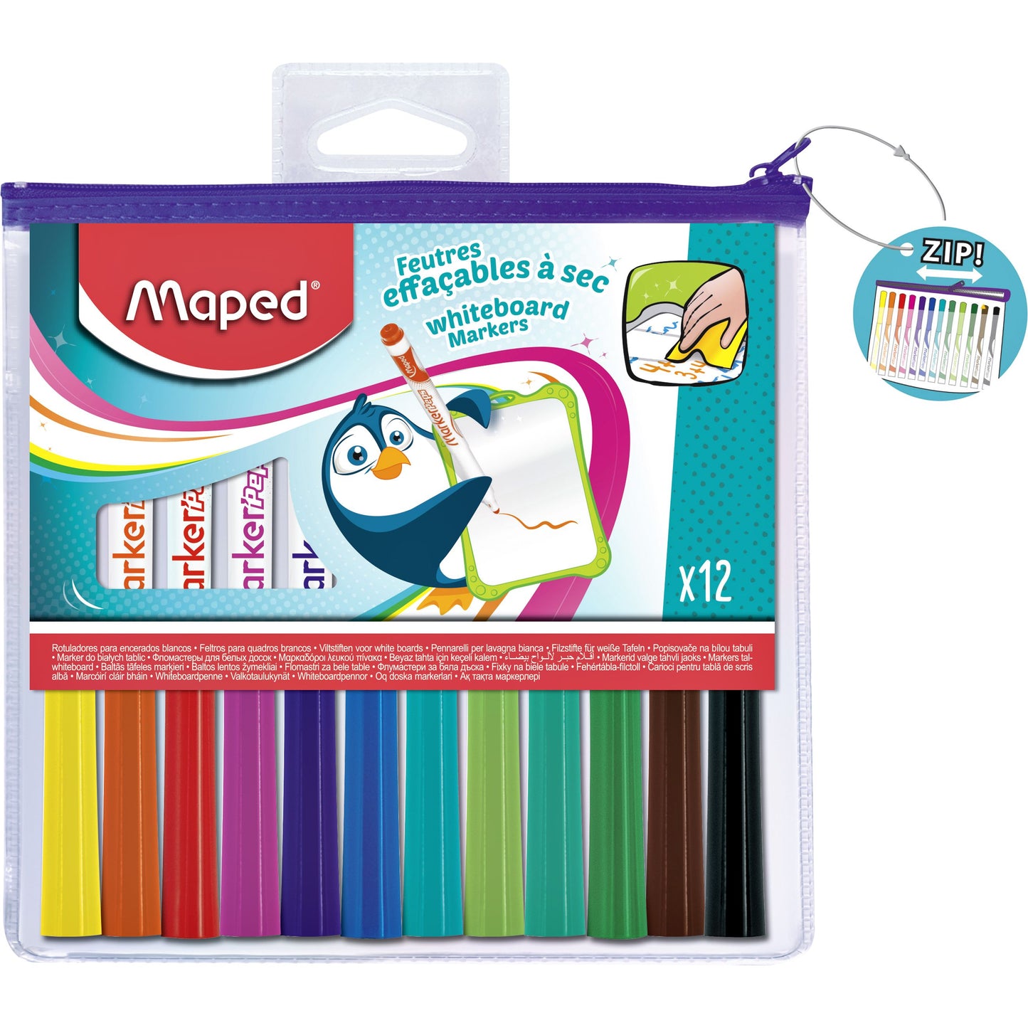 Maped - Whiteboard-Marker Marker'Peps-Set mit 12 Farben