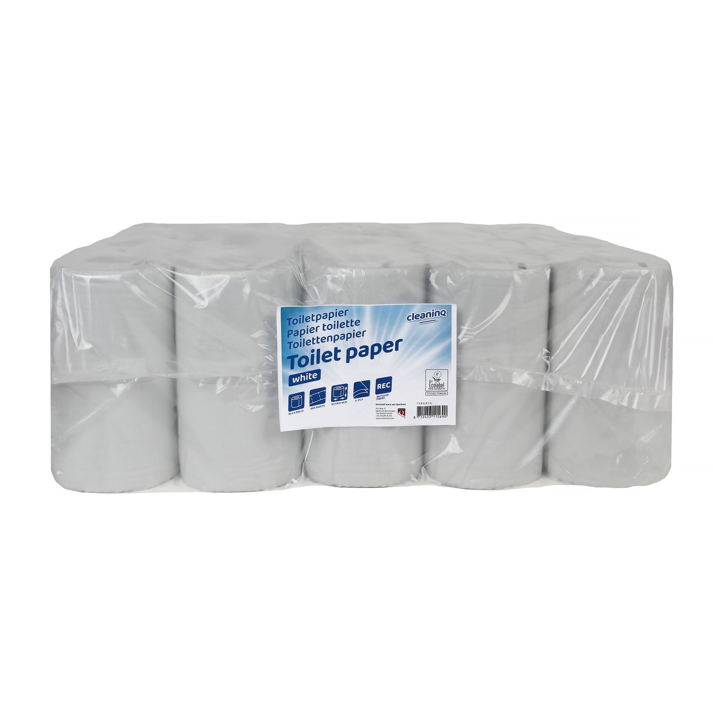 Cleaninq - Toilettenpapier 2-lagig 400 Blatt RC weiß
