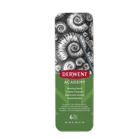 Derwent – Sketching Pencils Academy Dose mit 6 Stück