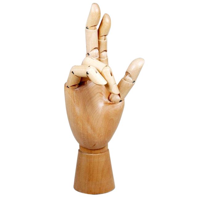 Conda - Rechte Hand, 30 cm Naturholz