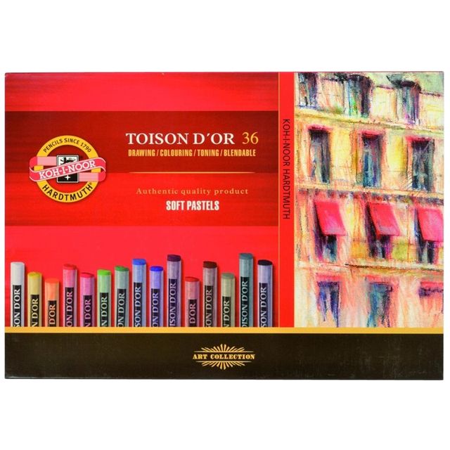 Koh-i-noor - craie à compter Toison 8515 ronde 36 pièces assorties | 2 pièces