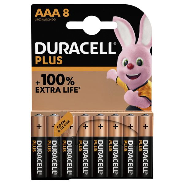 Duracell - Batterie Plus 8xAAA