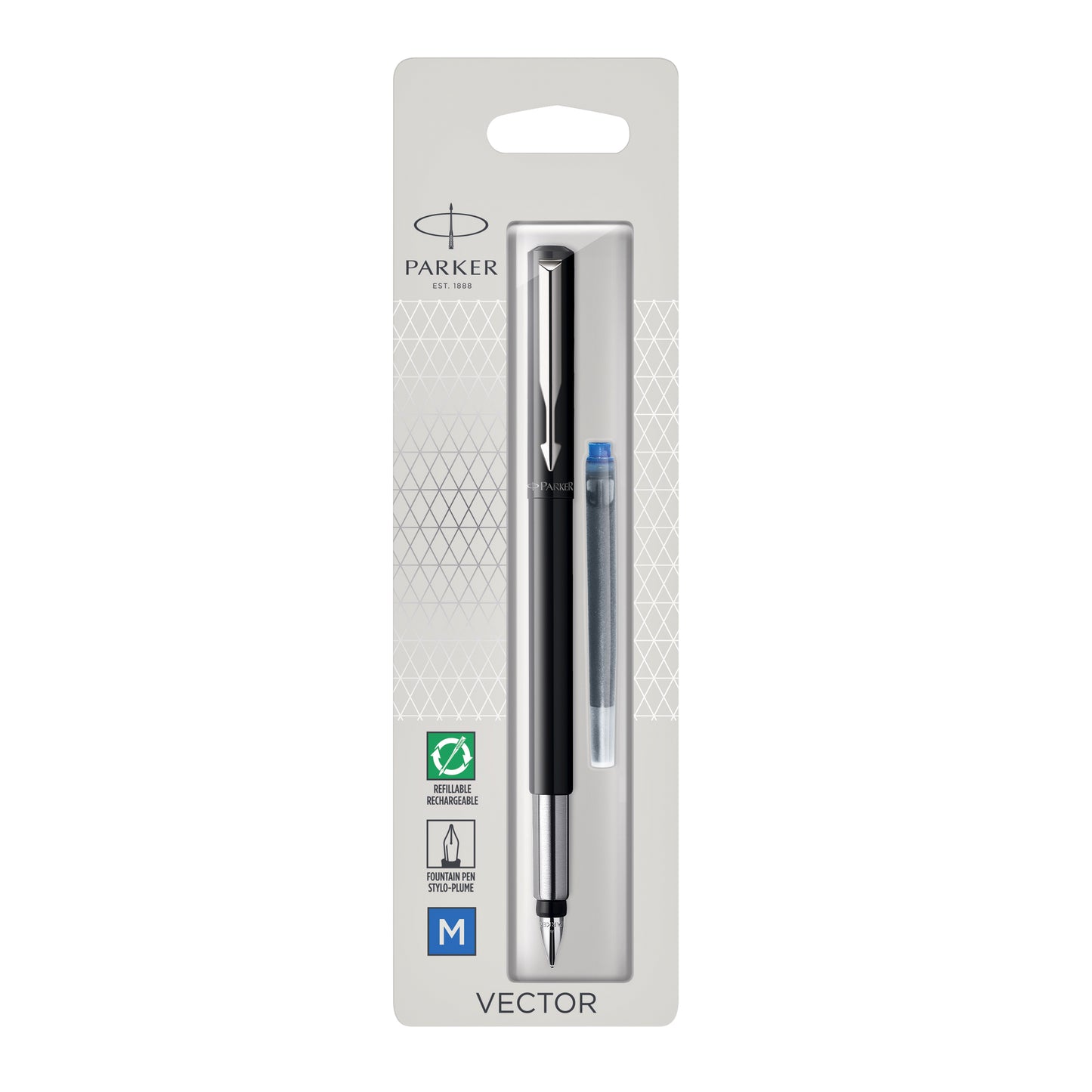 Parker - Vulpen Vector black medium blister à 1 stuk