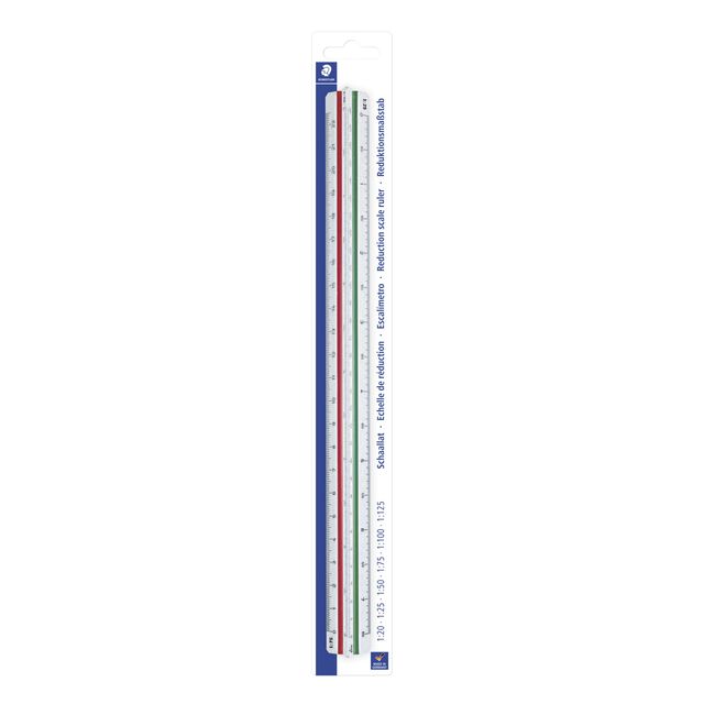Staedtler - Maßstabslineal 561 300mm Kunststoff weiß