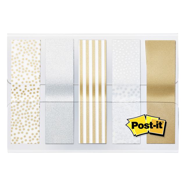 Post-it - Onglets 684 12mmx43mm métallique | 24 pièces