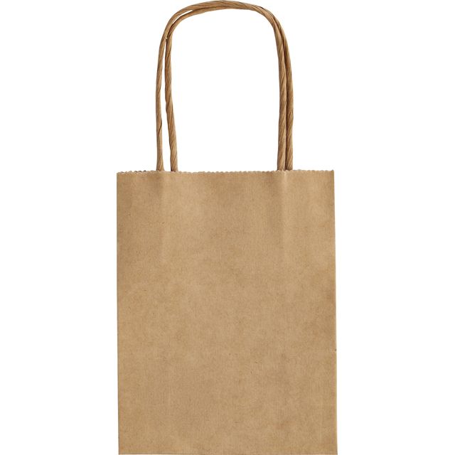 Folia Paper - Sac avec anse Folia papier kraft 125gr 12x15x5.5cm 20 pièces naturel