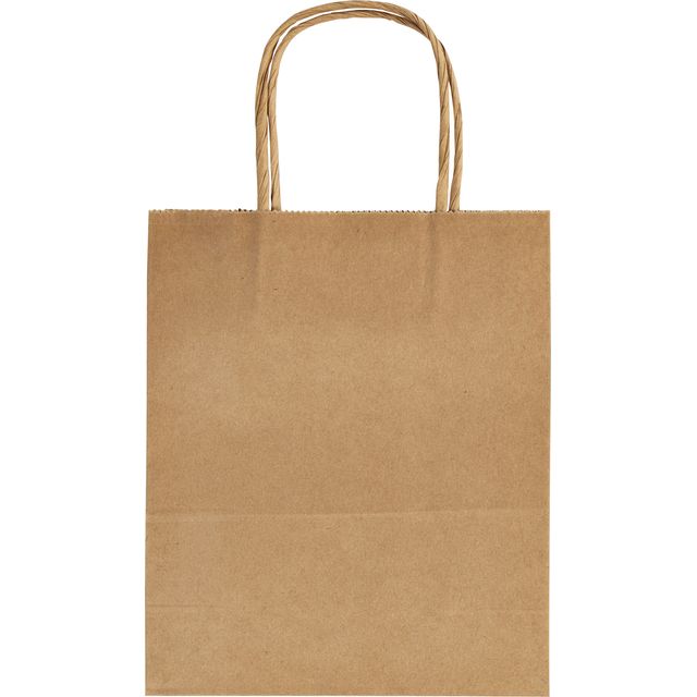 Folia Paper - Sac avec anse Folia papier kraft 125gr 18x21x8cm 20 pièces naturel