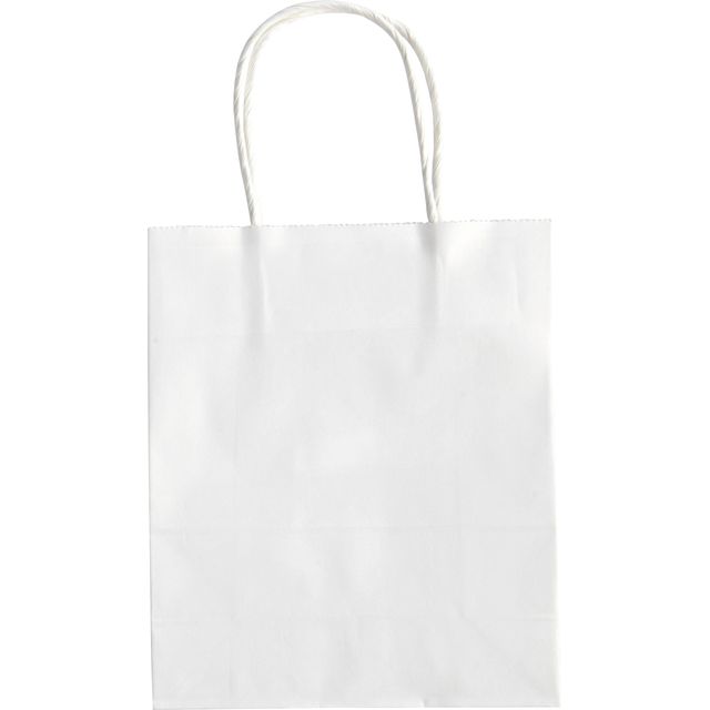 Folia Paper - Sac avec anse Folia papier kraft 110gr 18x21x8cm 20 pièces blanc