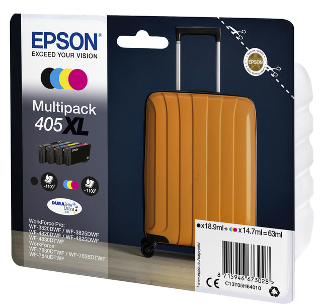 Epson - Inktcartridge 405xl t05h64 zwart + 3 kleuren | 7 stuks