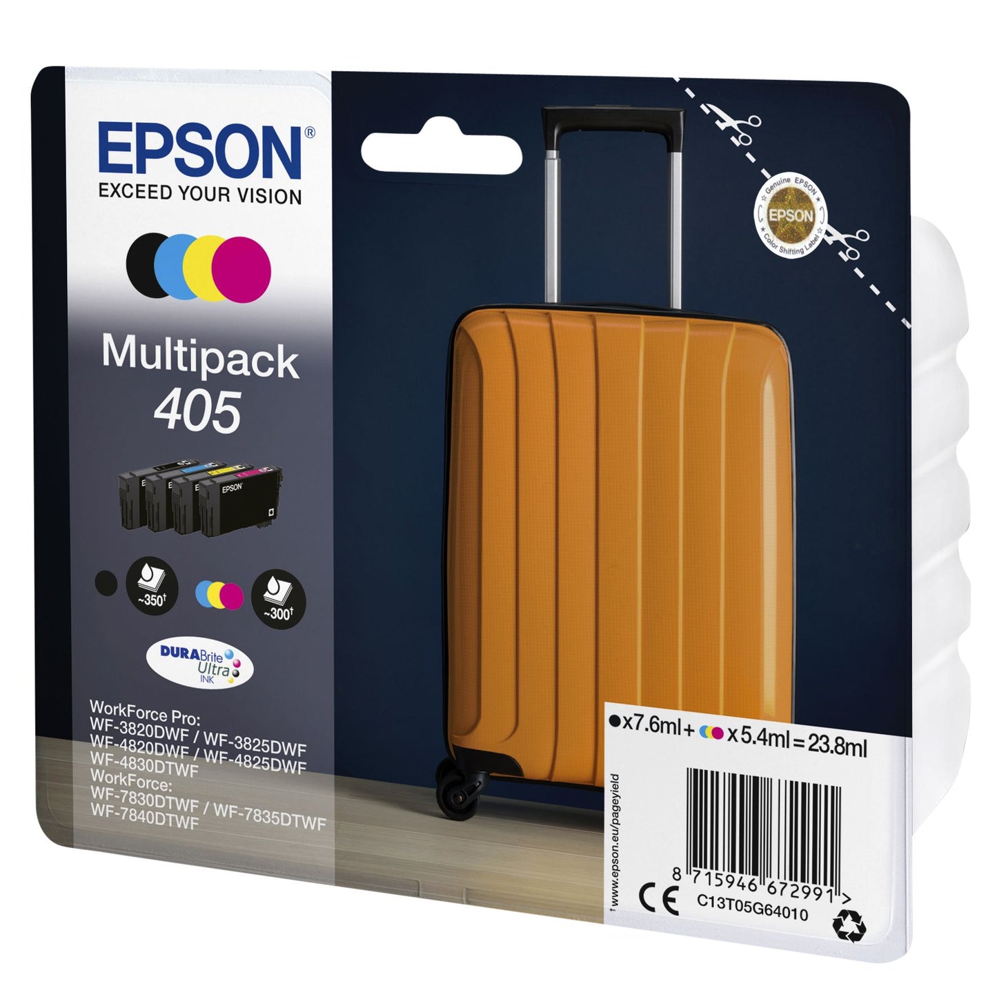 Epson - Tintenpatrone 405 T05G64 Schwarz + 3 Farben