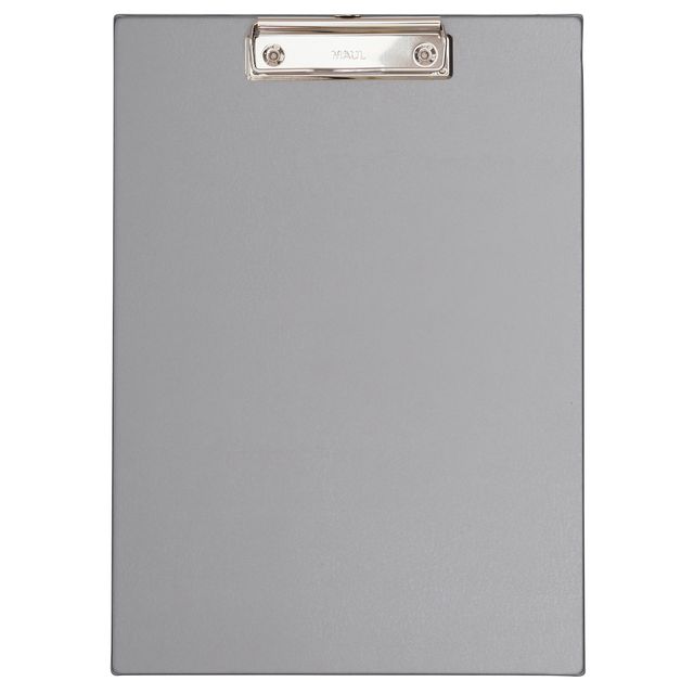 MAUL - Klemmbrett A4 stehend PVC silbergrau | 12 Stück