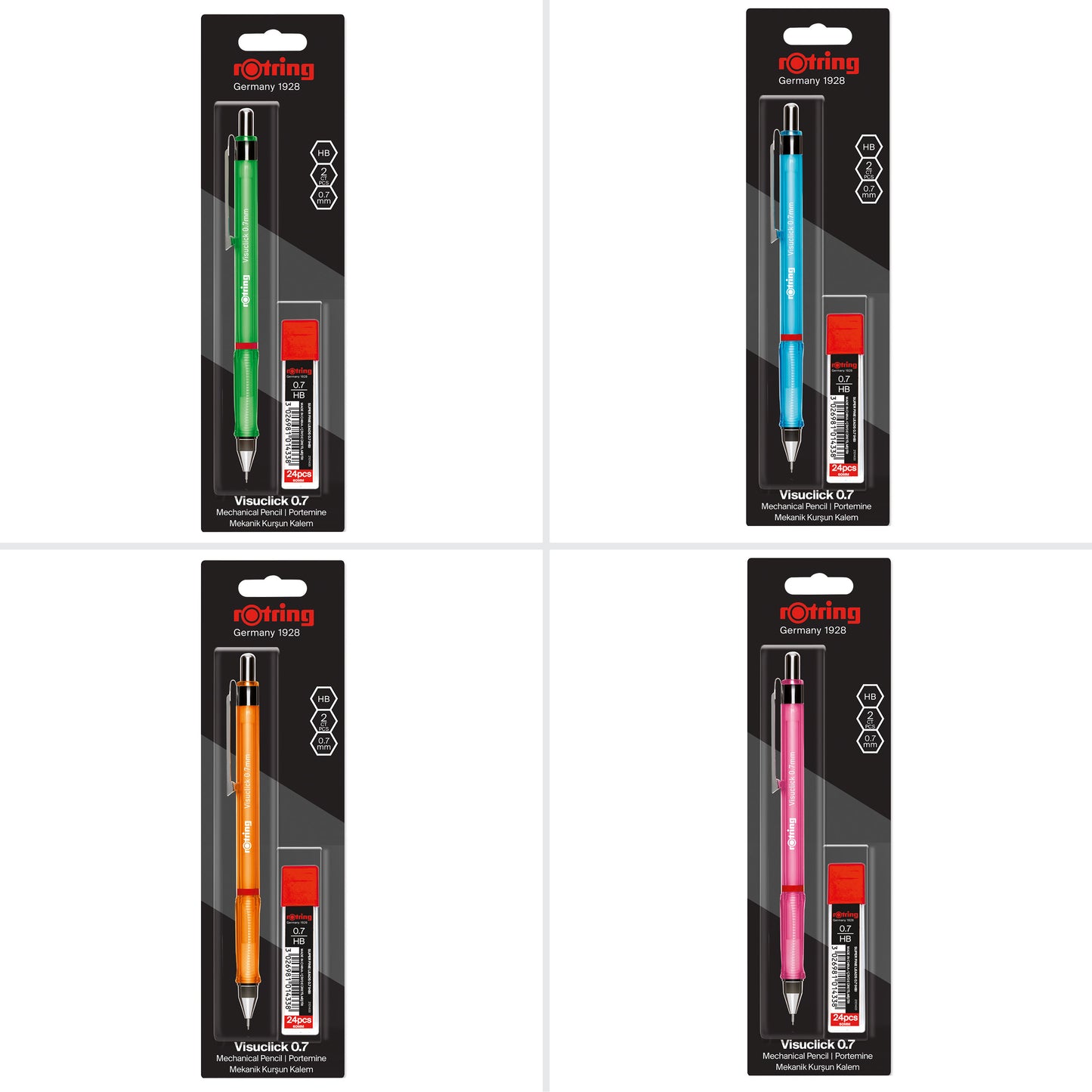 Rotring - Vulpotlood visuclick 0.7mm assorti