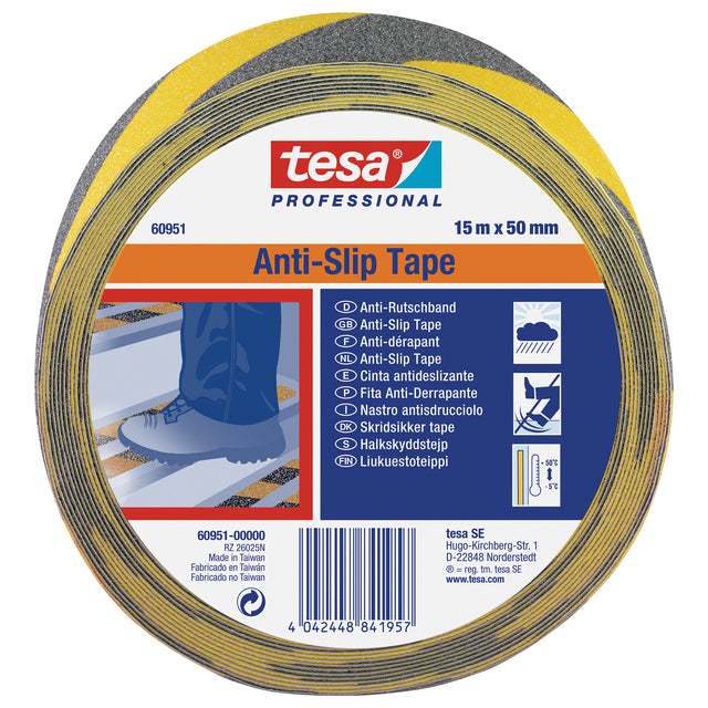 Tesa - Antislip ® Professional 60951 50mmx15m noir/jaune