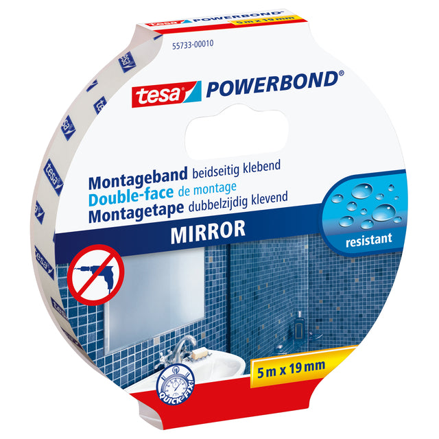 Tesa - Montagee ® Powerbond Spiegel dubbelzijdig 5mx19mm
