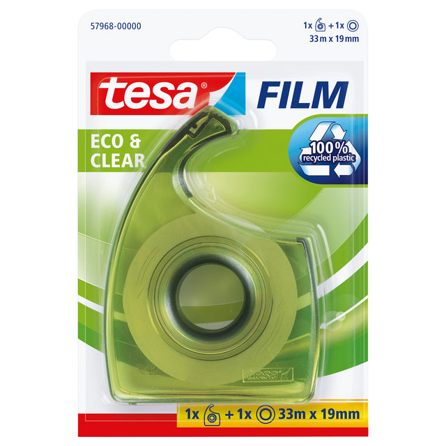 Tesa - Klebeband-Handabroller Folie® Eco Clear 33mx19mm transparenter Blister