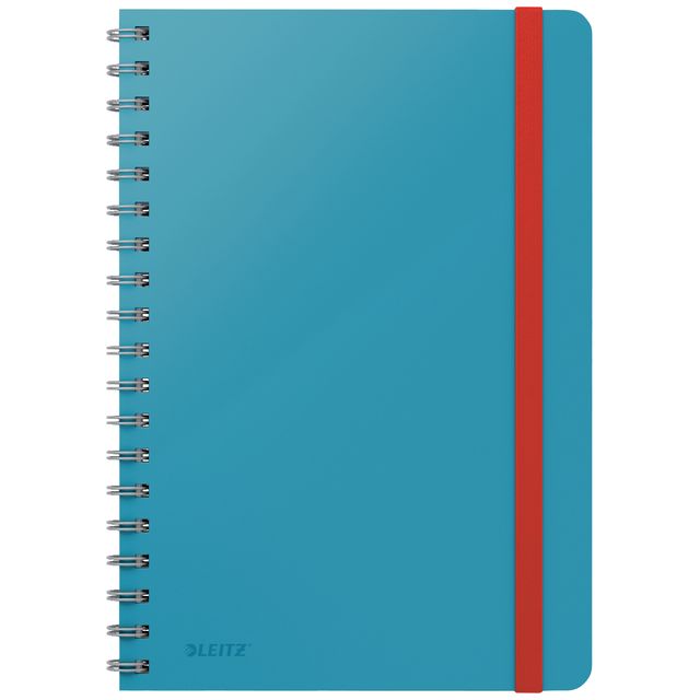 Leitz - Notitieboek Cosy B5 160blz 100gr spiraal lijn blauw | 15 stuks