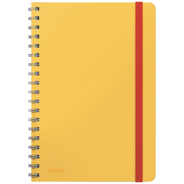 Leitz - Carnet Cosy B5 160 pages 100gr ligne spirale jaune | 15 pièces