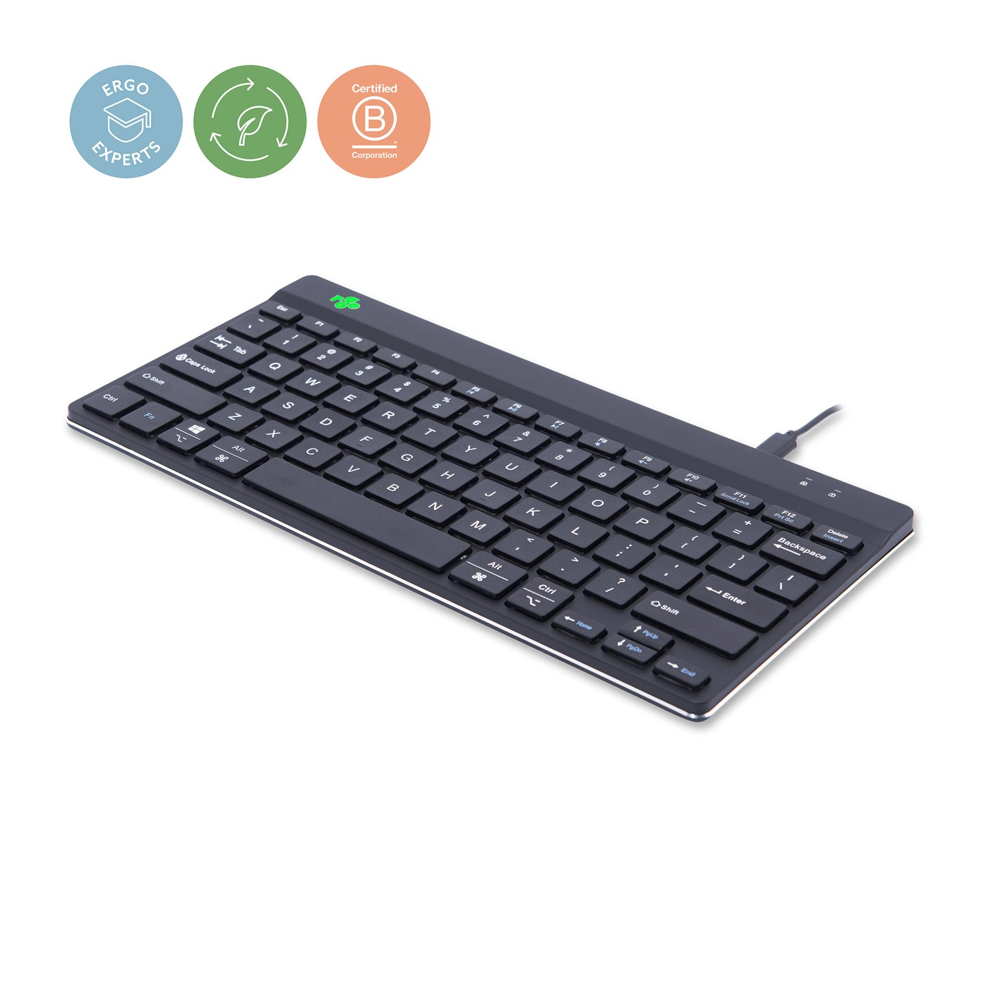 R-Go Tools - Tastatur R-Go Ergonomisch Compact Break QWERTY schwarz